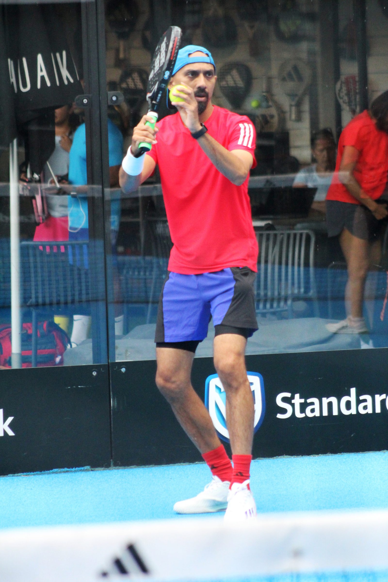 Gaje Rose, head padel coach, on court