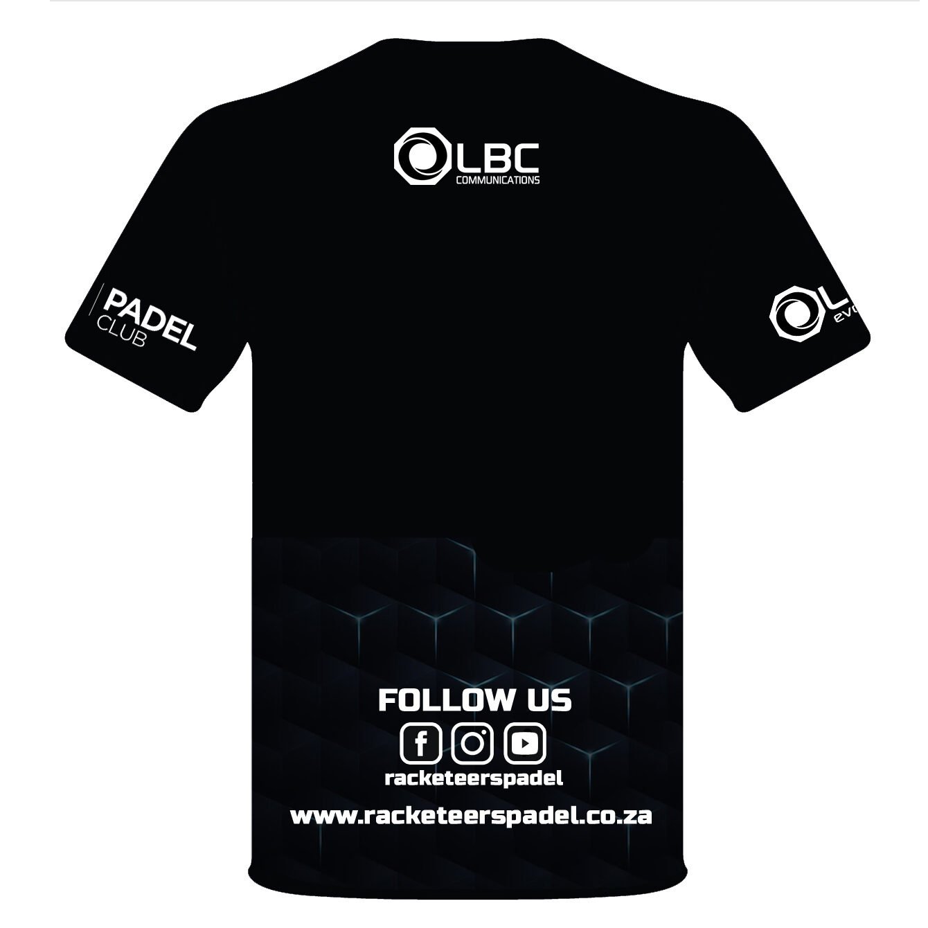 Racketeers Padel team shirt, back